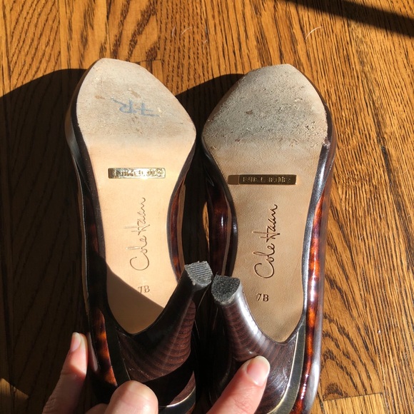 Cole Haan NikeAir Tortoise Shell Patent Heels 7B - Picture 6 of 10